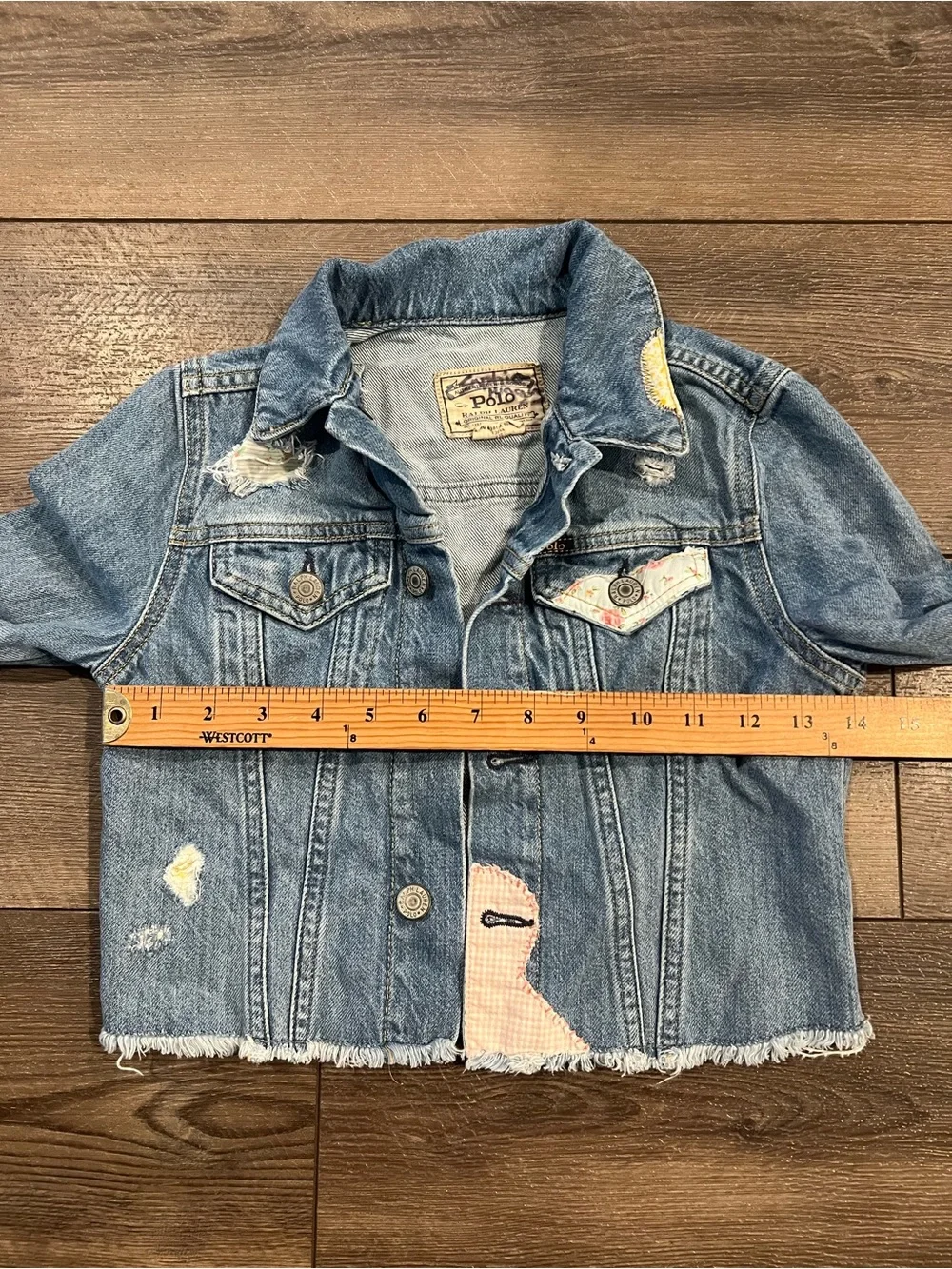 Polo Ralph Lauren Beautifully Repurposed Girls Denim Jacket Size S
